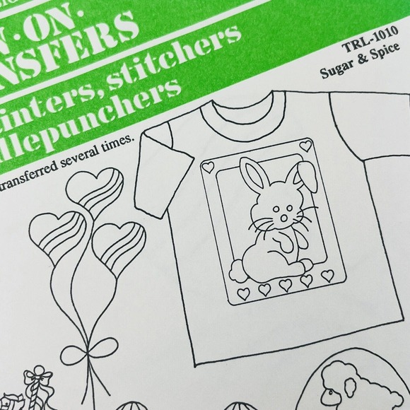 Vtg Banar Designs Sugar & Spice Iron Transfers 1990 Unicorn Panda‎ Kitty Turtles - Picture 2 of 5